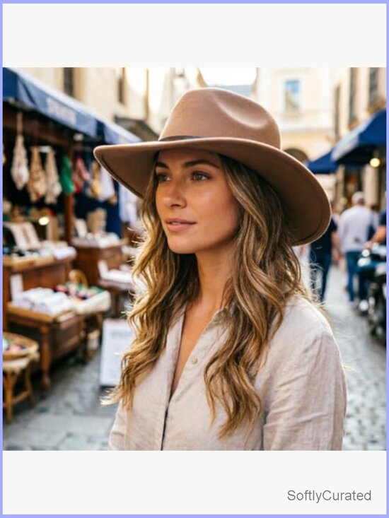 Glitter Rhinestone Cowboy Hat Wide Brim Western Fedora Rolled Brim main image 5